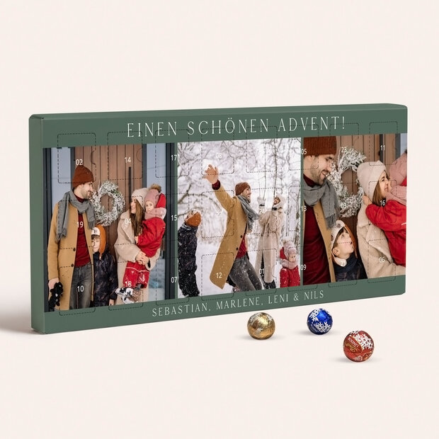 Adventskalender - Adventskalender „Winterharmonie“ mit Schokolade