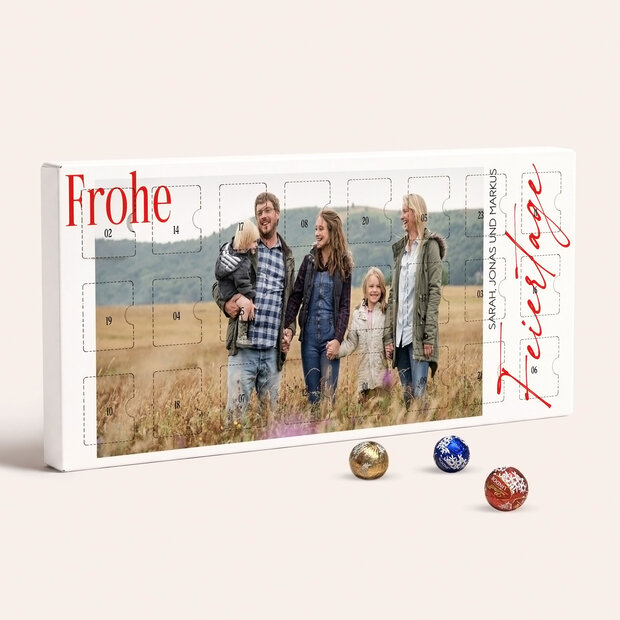 Adventskalender - Adventskalender „Süße Festtage“ mit Schokolade