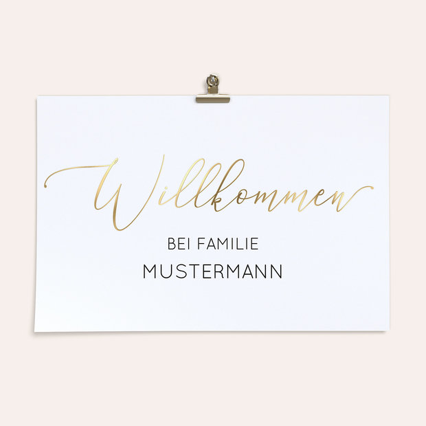 Geschenke zum Richtfest - Wandbild - Willkommen