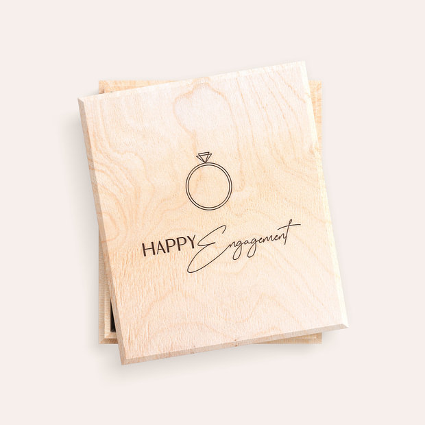 Geschenke zur Verlobung - Geschenkbox aus Holz zur Verlobung