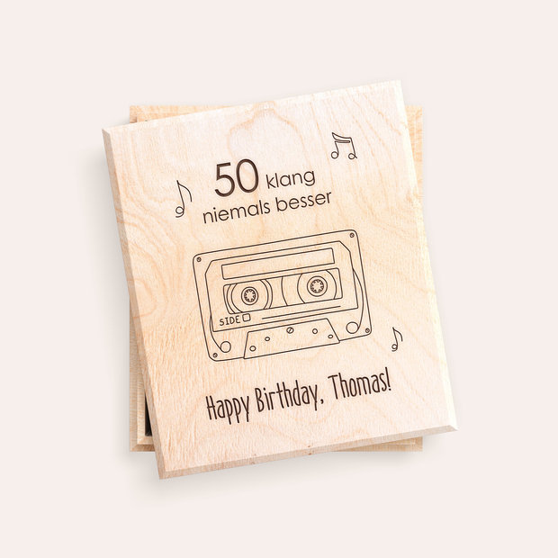 Geschenke zum 50 Geburtstag - Holzbox für Geldgeschenke 