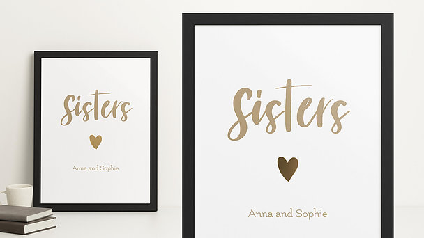 Geschenke für Schwester - Poster - Sisters