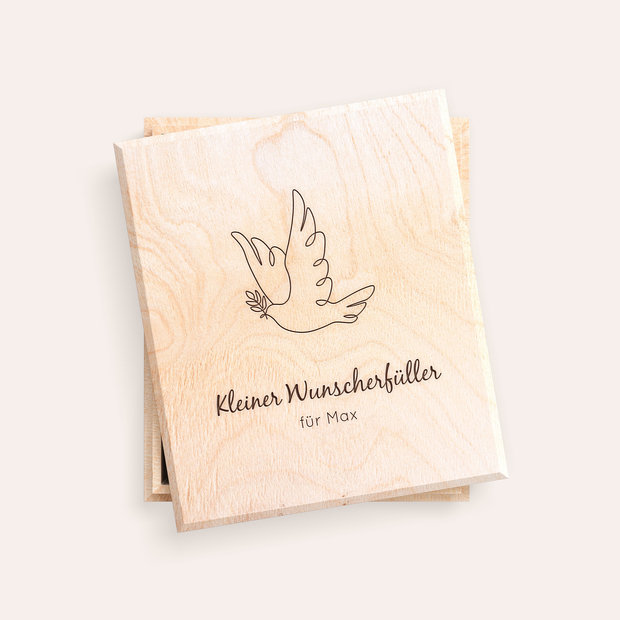 Geldgeschenke - Holzbox - Taube
