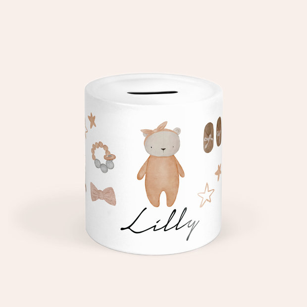 Geldgeschenke - Keramik-Spardose “Babyspielzeug”