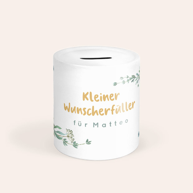 Geldgeschenke - Keramik-Spardose “Wunscherfüller”