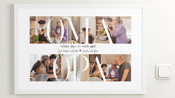Geschenke für Oma und Opa - Poster Collage