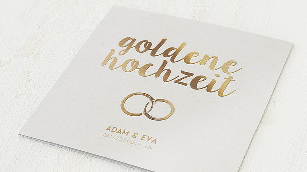 Goldene Hochzeit - Edles Gold
