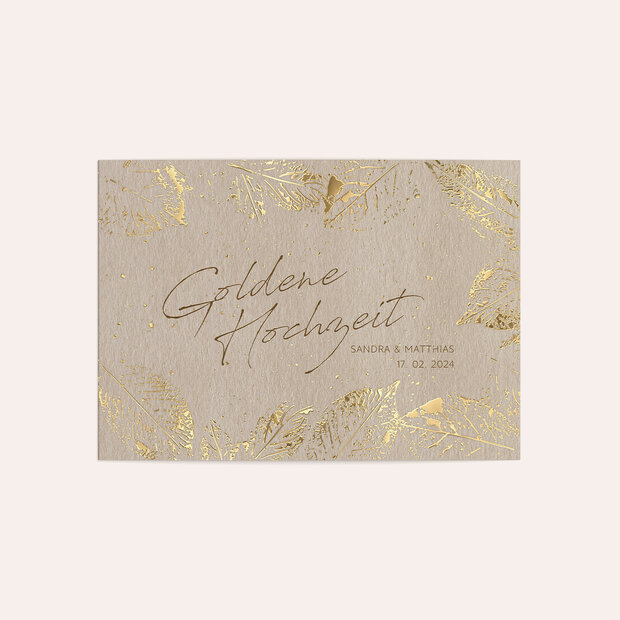 Goldene Hochzeit - Filigrane Blätter
