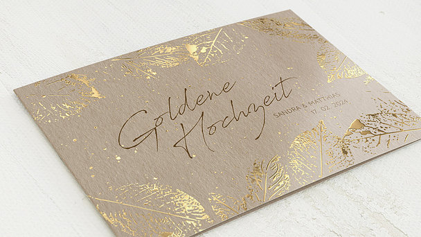 Einladungskarten Goldene Hochzeit Edel Und Individuell