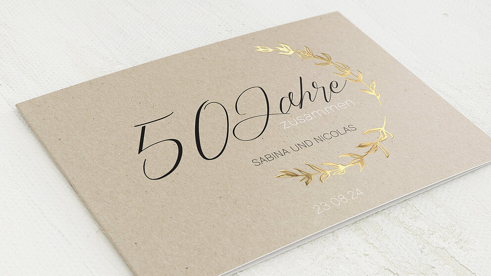 Goldene Hochzeit Freudenjahre Detail