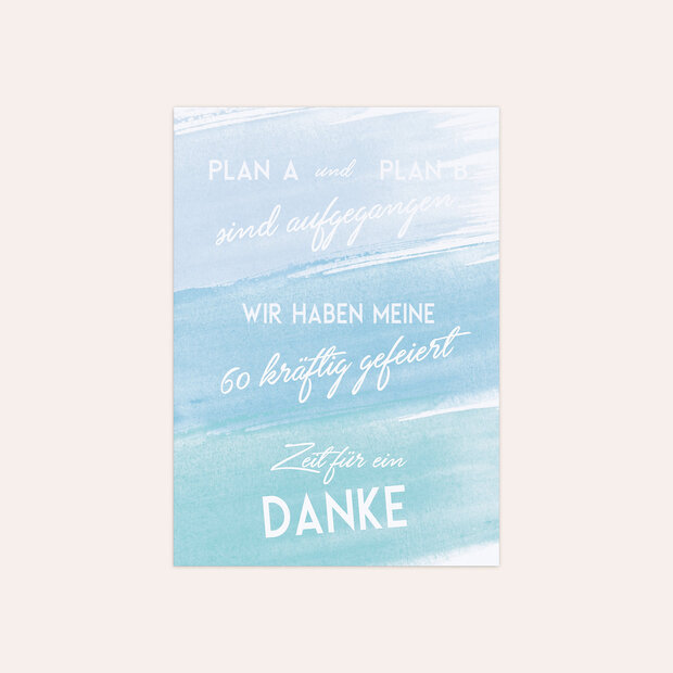 Danksagung Geburtstag - Plan B 60