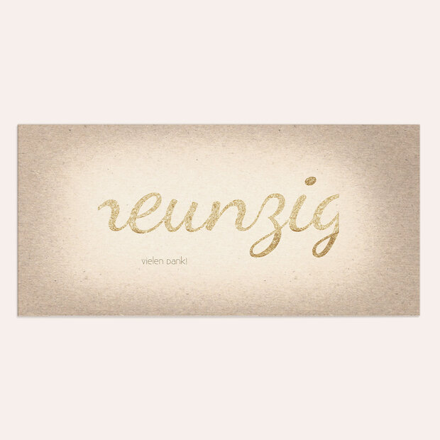 Danksagung Geburtstag - Goldener Tag 90