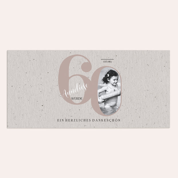 Danksagung Geburtstag - My time 60