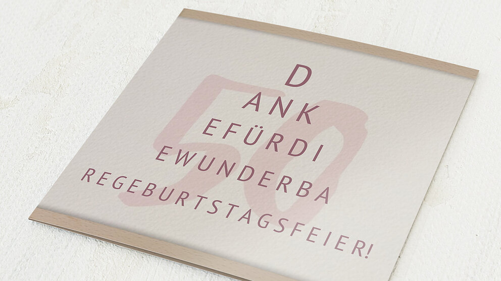 Danksagung Geburtstag Augen Auf 50 Detail