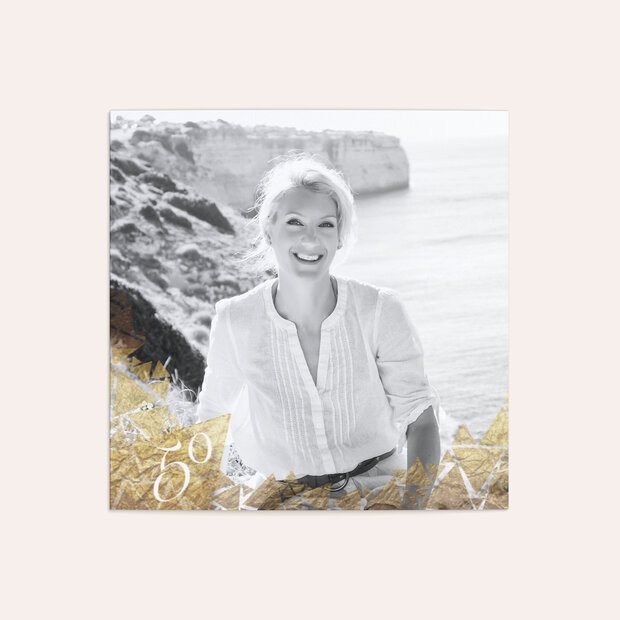 Danksagung Geburtstag - Flittergold 50