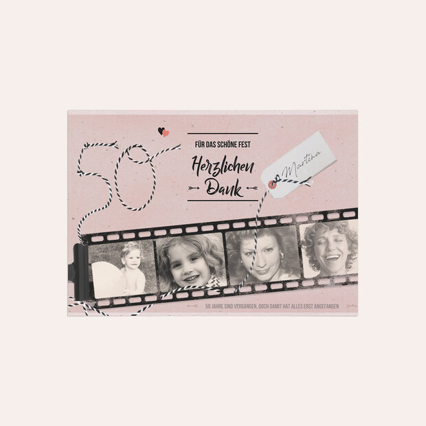 Danksagung Geburtstag - Filmstreifen 50