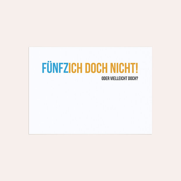 Danksagung Geburtstag - Fünfzich