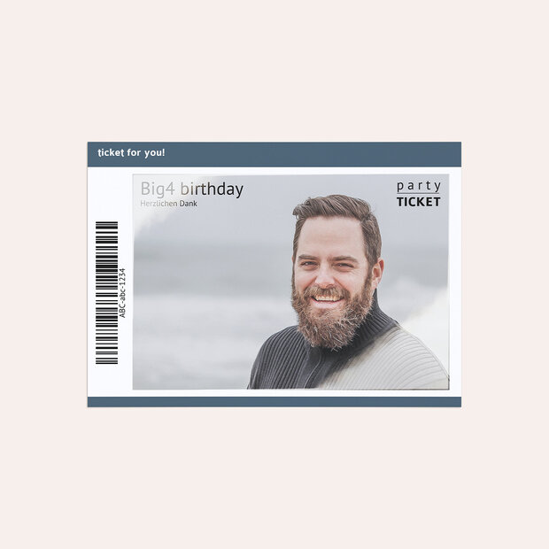 Danksagung Geburtstag - Party Ticket 40