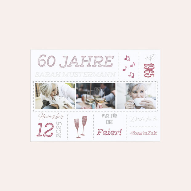 Danksagung Geburtstag - Terminsache 60