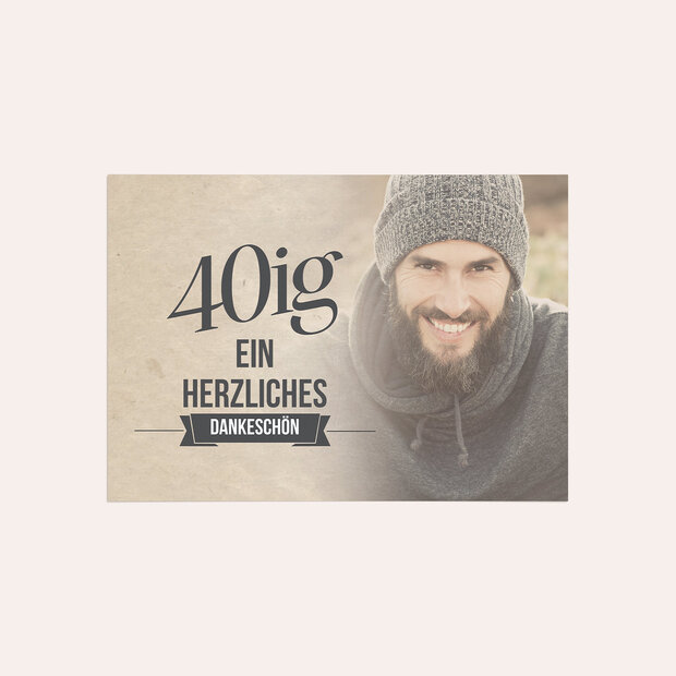 Danksagung Geburtstag - Retrofeier 40