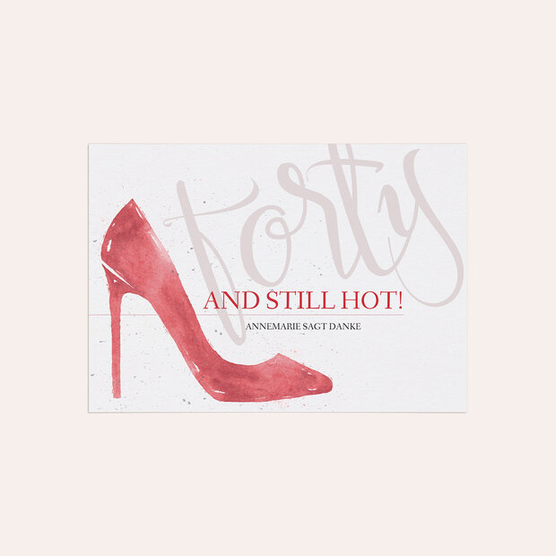 Danksagung Geburtstag - High Heels 40