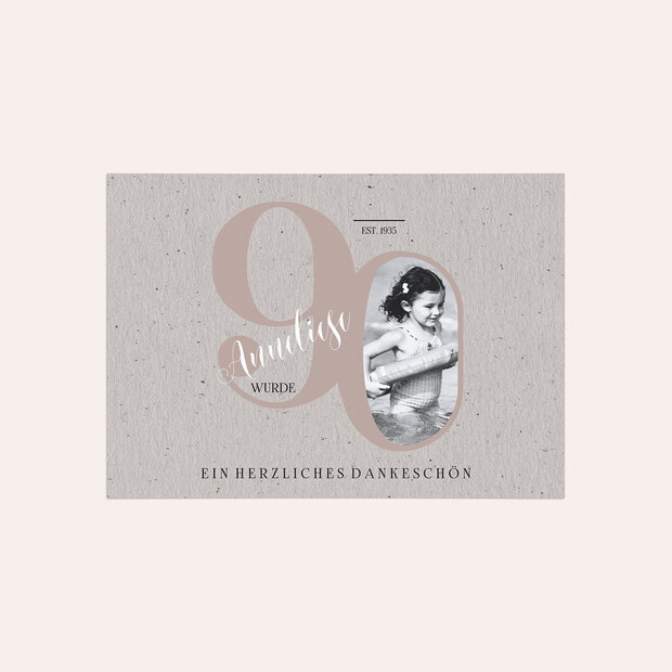 Danksagung Geburtstag - My time 90