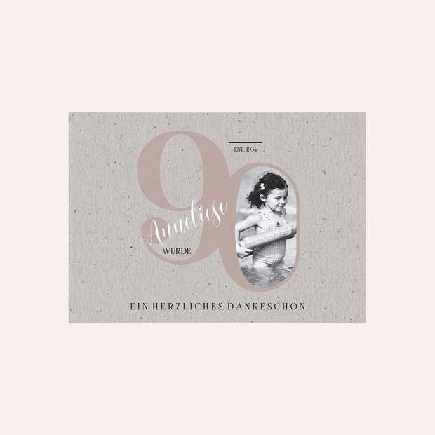 Danksagung Geburtstag - My time 90