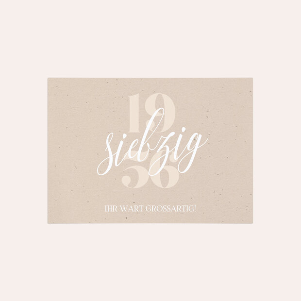 Danksagung Geburtstag - Patina 70