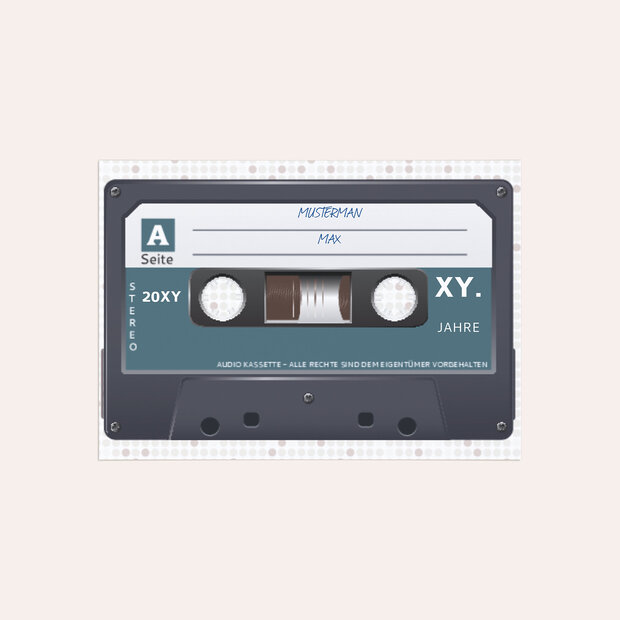Danksagung Geburtstag - Kassette