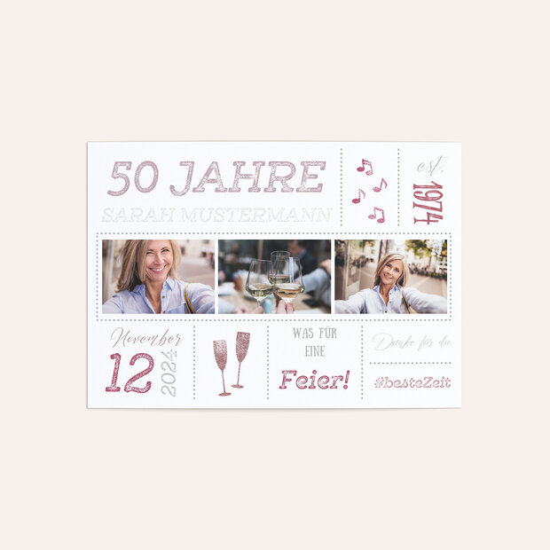 Danksagung Geburtstag - Terminsache 50