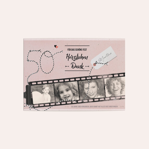 Danksagung Geburtstag - Filmstreifen 50
