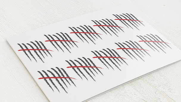 Danksagung Geburtstag Strichliste 70 Detail