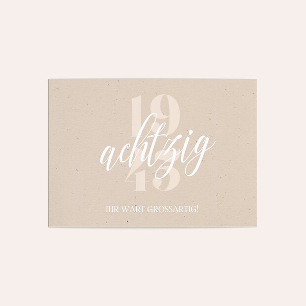Danksagung Geburtstag - Patina 80