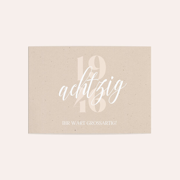 Danksagung Geburtstag - Patina 80