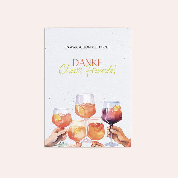 Danksagung Geburtstag - Cheers to us!