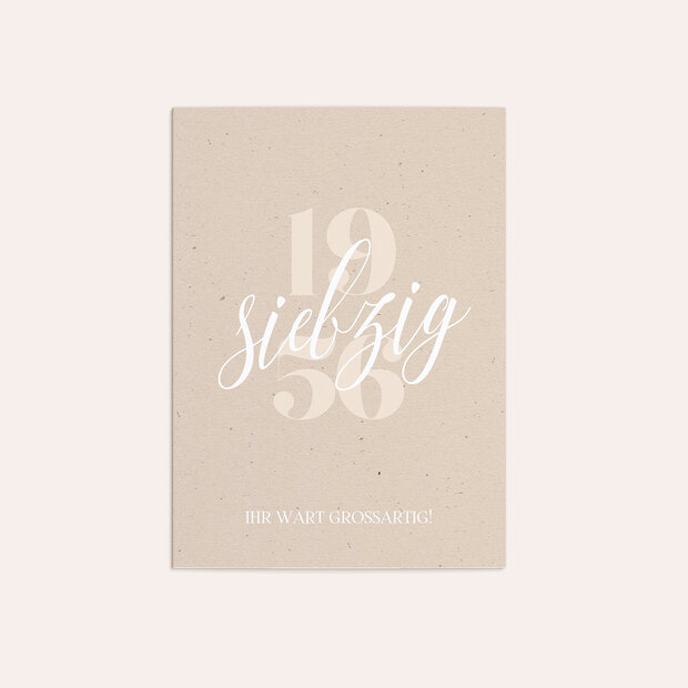 Danksagung Geburtstag - Patina 70