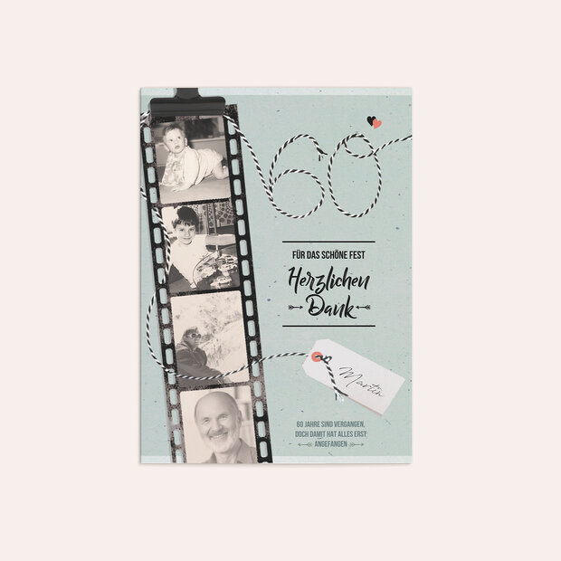 Danksagung Geburtstag - Filmstreifen 60