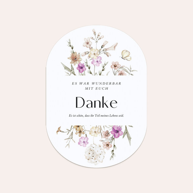 Danksagung Geburtstag - Flowery