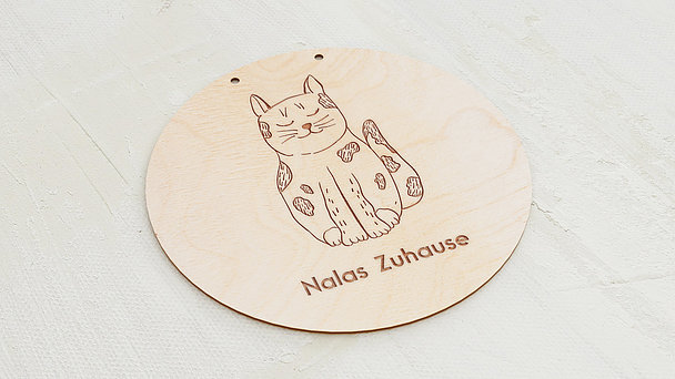 Holzschilder - Katzenglück