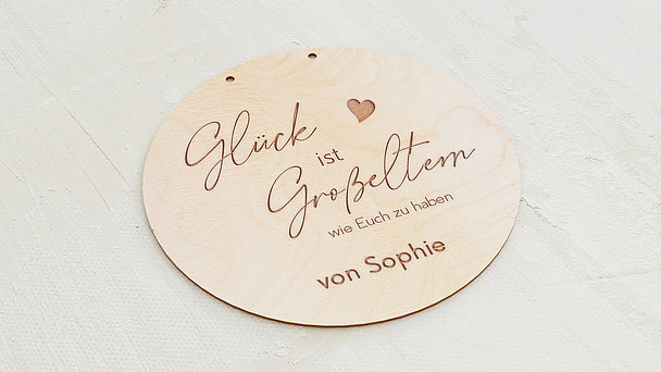 Holzschilder - Großeltern Glück