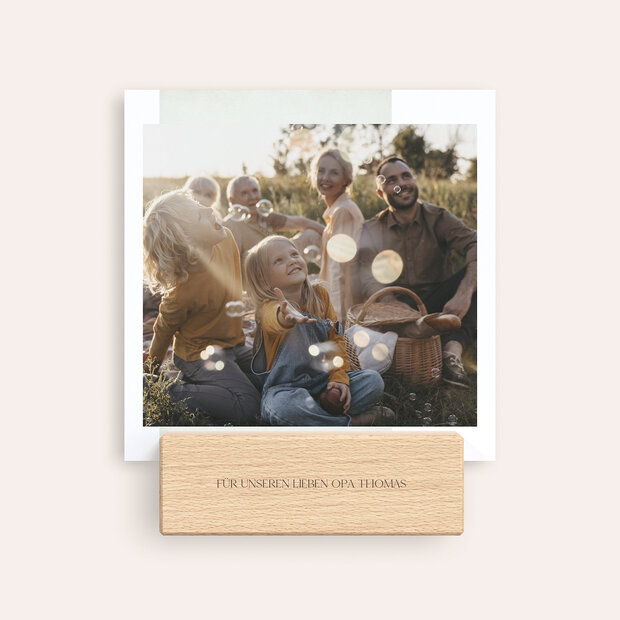 Geschenke für Opa - Fotoaufsteller “Du bist Familie”