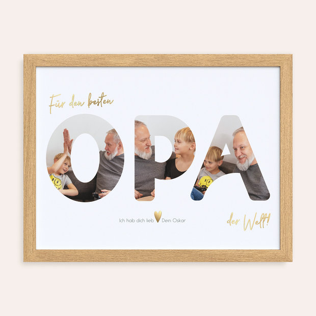 Geschenke für Opa - Wandbild “Lieblingsopa”