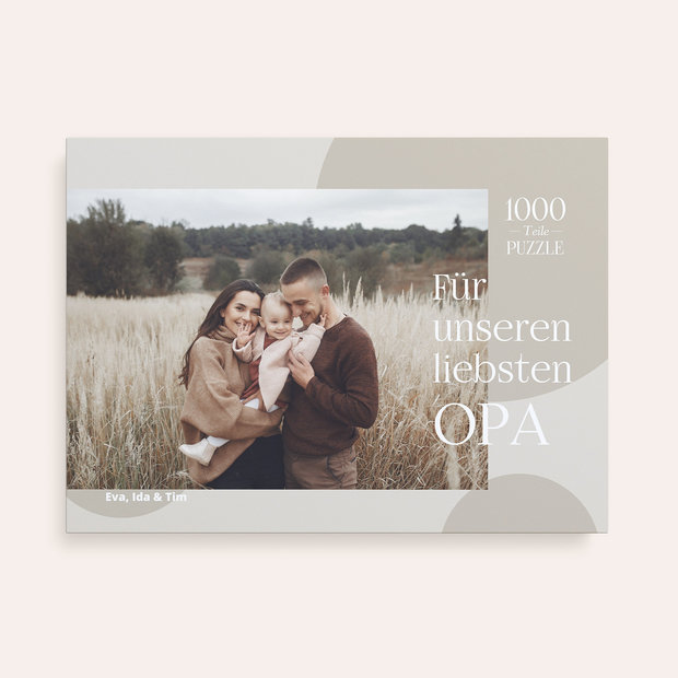 Geschenke für Opa - Fotopuzzle “Familienidylle”