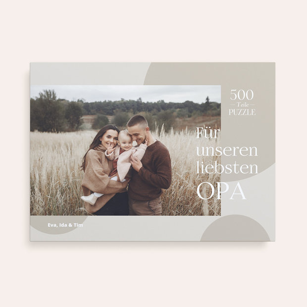 Geschenke für Opa - Fotopuzzle “Familienidylle”