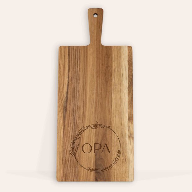 Geschenke für Opa - Servierbrett Eiche​ “Für Opa”