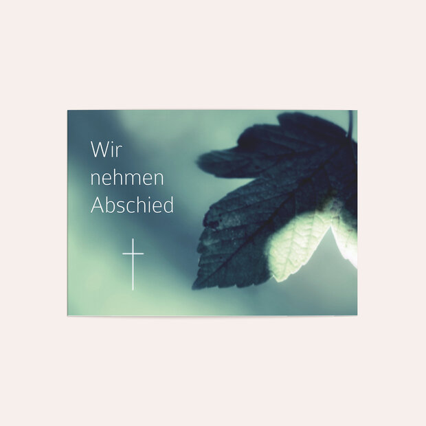 Trauerkarten - Ahornblatt