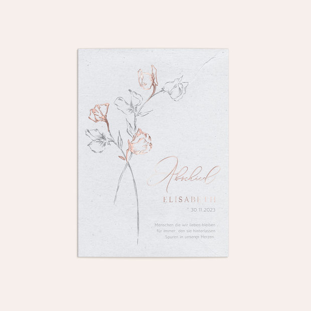 Trauerkarten - Zartes Bouquet