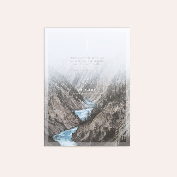 Trauerkarten - Fluss des Trostes