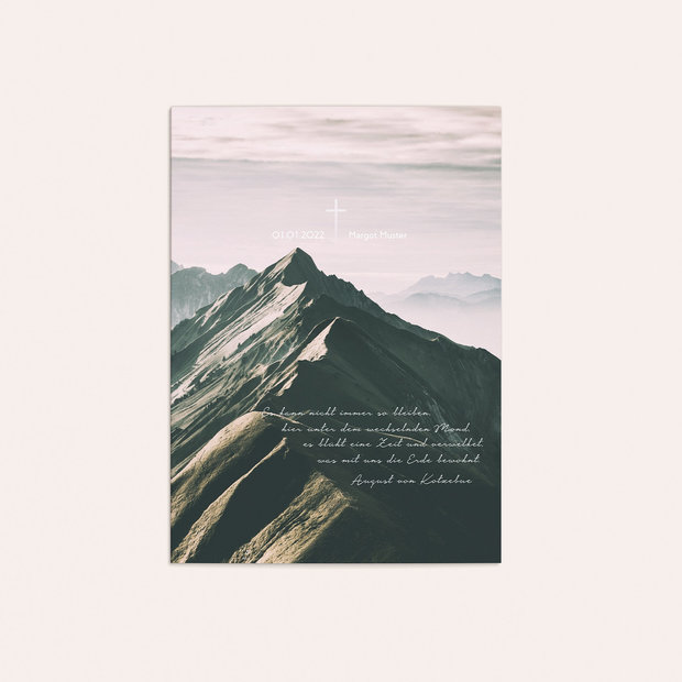 Trauerkarten - Bergesgipfel