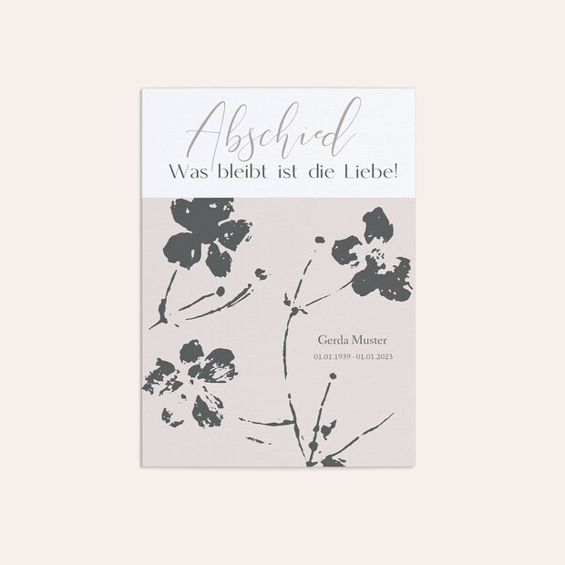 Trauerkarten - Floral Print